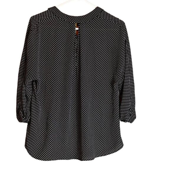 ZARA Polka Dot Button Down Keyhole Back Collared Blouse Size XS ▫️ - Picture 2 of 7